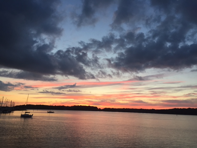 Sunset over Chichester Yacht Club Party venue