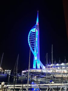 The bright lights of Gunwharf Quay
